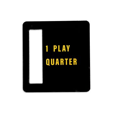 Bally Coin Door Price Plate - 1 Play, Quarter